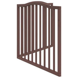 vidaXL Dog Gate Foldable 2 Panels Brown Oak 160 cm Poplar Wood