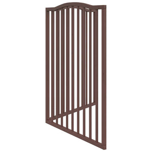 vidaXL Dog Gate Foldable 2 Panels Brown Oak 160 cm Poplar Wood