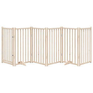 vidaXL Dog Gate with Door Foldable 6 Panels 300 cm Solid Wood Fir