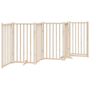 vidaXL Dog Gate with Door Foldable 6 Panels 300 cm Solid Wood Fir