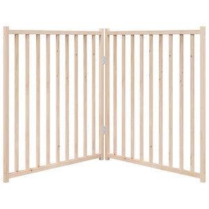 vidaXL Dog Gate Foldable 2 Panels 160 cm Solid Wood Fir