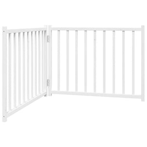 vidaXL Dog Gate Foldable 2 Panels White 160 cm Solid Wood Fir