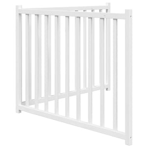 vidaXL Dog Gate Foldable 2 Panels White 160 cm Solid Wood Fir