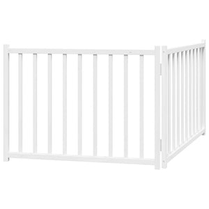 vidaXL Dog Gate Foldable 2 Panels White 160 cm Solid Wood Fir