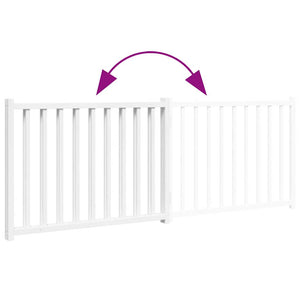 vidaXL Dog Gate Foldable 2 Panels White 160 cm Solid Wood Fir