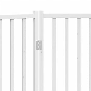 vidaXL Dog Gate Foldable 2 Panels White 160 cm Solid Wood Fir