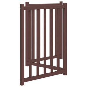 vidaXL Dog Gate Foldable 3 Panels Brown Oak 150 cm Solid Wood Fir