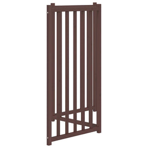 vidaXL Dog Gate Foldable 3 Panels Brown Oak 150 cm Solid Wood Fir