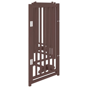 vidaXL Dog Gate with Door Foldable 6 Panels Brown Oak 300 cm Solid Wood Fir