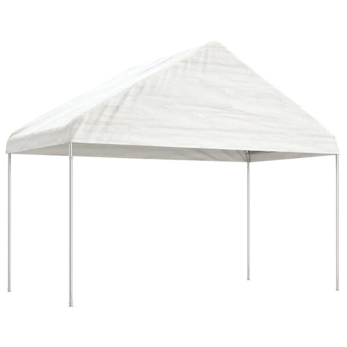 vidaXL Gazebo with Roof White 4.08x2.23x3.22 m Polyethylene