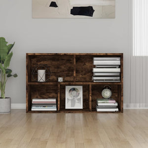 vidaXL Book Cabinet/Sideboard Smoked Oak 50x25x80 cm Engineered Wood