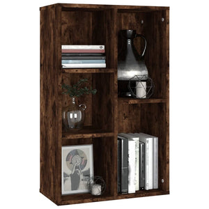 vidaXL Book Cabinet/Sideboard Smoked Oak 50x25x80 cm Engineered Wood