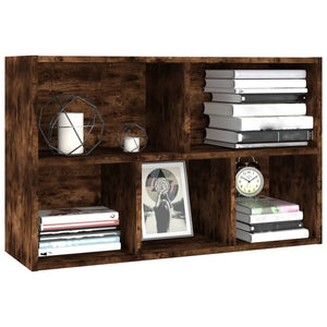 vidaXL Book Cabinet/Sideboard Smoked Oak 50x25x80 cm Engineered Wood