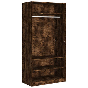 vidaXL Wardrobe Smoked Oak 100x50x200 cm Engineered Wood