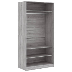 vidaXL Wardrobe Grey Sonoma 100x50x200 cm Engineered Wood