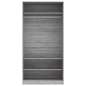 vidaXL Wardrobe Grey Sonoma 100x50x200 cm Engineered Wood