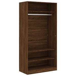 vidaXL Wardrobe Brown Oak 100x50x200 cm Engineered Wood