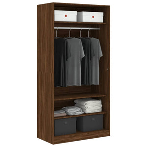 vidaXL Wardrobe Brown Oak 100x50x200 cm Engineered Wood