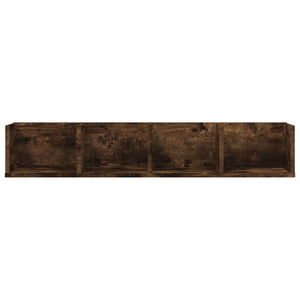 vidaXL CD Wall Shelf Smoked Oak 100x18x18 cm Engineered Wood