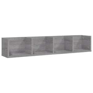 vidaXL CD Wall Shelf Grey Sonoma 100x18x18 cm Engineered Wood