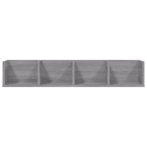 vidaXL CD Wall Shelf Grey Sonoma 100x18x18 cm Engineered Wood