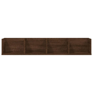 vidaXL CD Wall Shelf Brown Oak 100x18x18 cm Engineered Wood