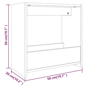 vidaXL Side Table Brown Oak 50x26x50 cm Engineered Wood