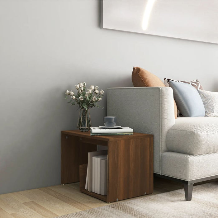 vidaXL Side Table Brown Oak 59x36x38 cm Engineered Wood