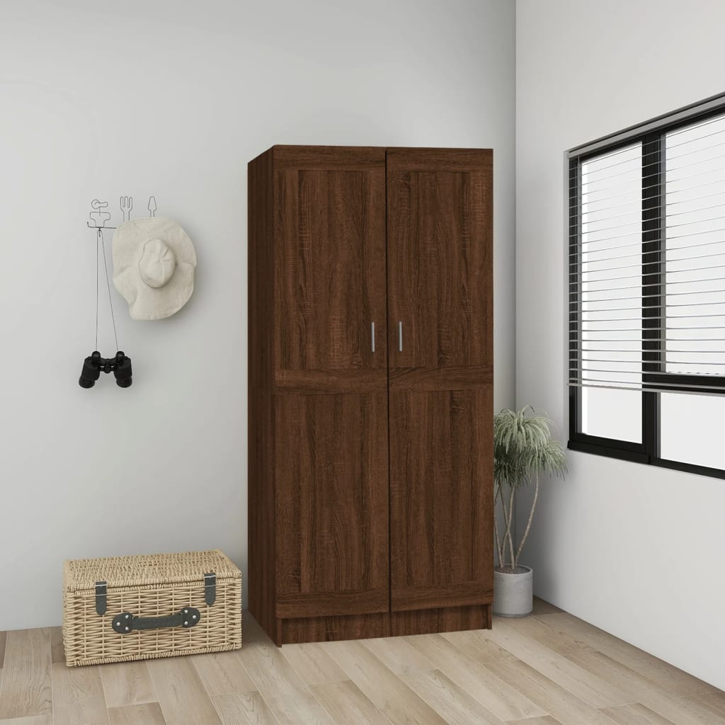 vidaXL Wardrobe Brown Oak 82.5x51.5x180 cm Engineered Wood