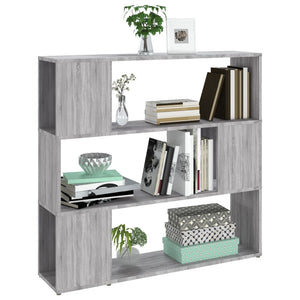 vidaXL Book Cabinet/Room Divider Grey Sonoma 100x24x94 cm