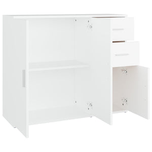 vidaXL Sideboard White 91x29.5x75 cm Engineered Wood