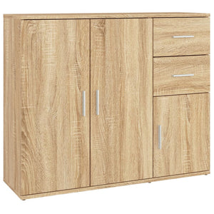 vidaXL Sideboard Sonoma Oak 91x29.5x75 cm Engineered Wood