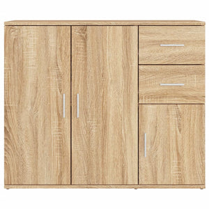 vidaXL Sideboard Sonoma Oak 91x29.5x75 cm Engineered Wood