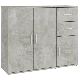 vidaXL Sideboard Concrete Grey 91x29.5x75 cm Engineered Wood