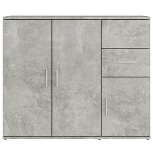 vidaXL Sideboard Concrete Grey 91x29.5x75 cm Engineered Wood