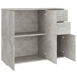 vidaXL Sideboard Concrete Grey 91x29.5x75 cm Engineered Wood