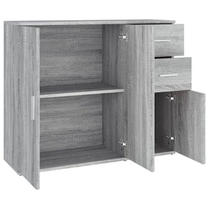 vidaXL Sideboard Grey Sonoma 91x29.5x75 cm Engineered Wood