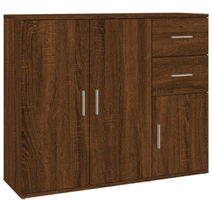 vidaXL Sideboard Brown Oak 91x29.5x75 cm Engineered Wood