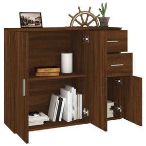 vidaXL Sideboard Brown Oak 91x29.5x75 cm Engineered Wood