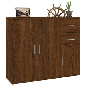 vidaXL Sideboard Brown Oak 91x29.5x75 cm Engineered Wood