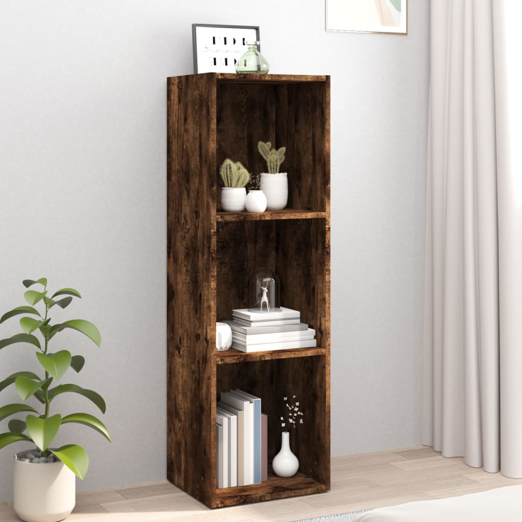 vidaXL Book Cabinet/TV Cabinet Smoked Oak 36x30x114 cm Engineered Wood