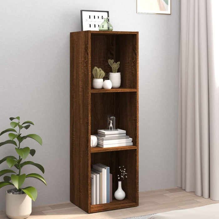 vidaXL Book Cabinet/TV Cabinet Brown Oak 36x30x114 cm Engineered Wood