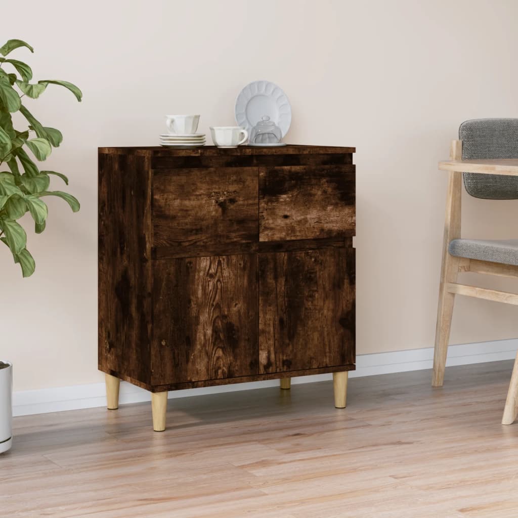 vidaXL Sideboard Smoked Oak 60x35x70 cm Engineered Wood