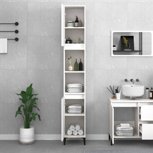 vidaXL Bathroom Cabinet White 30x30x190 cm Engineered Wood