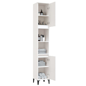 vidaXL Bathroom Cabinet White 30x30x190 cm Engineered Wood