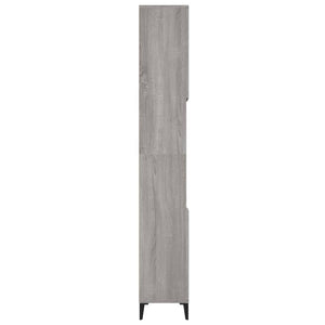 vidaXL Bathroom Cabinet Grey Sonoma 30x30x190 cm Engineered Wood