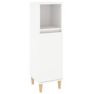 vidaXL Bathroom Cabinet White 30x30x100 cm Engineered Wood