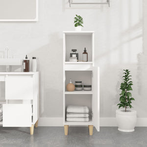 vidaXL Bathroom Cabinet White 30x30x100 cm Engineered Wood