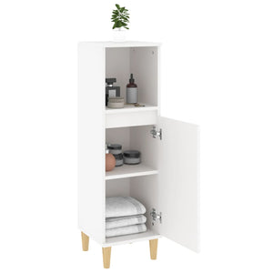 vidaXL Bathroom Cabinet White 30x30x100 cm Engineered Wood