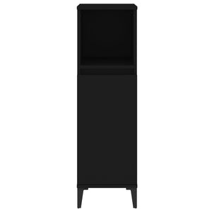 vidaXL Bathroom Cabinet Black 30x30x100 cm Engineered Wood